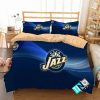 NBA Utah Jazz Logo 3D Printed Bedding Set- 1 Duvet Cover & 2 Pillow Cases