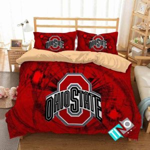 NCAA Ohio State Buckeyes 3 Logo N 3D Duvet Cover Bedding Sets