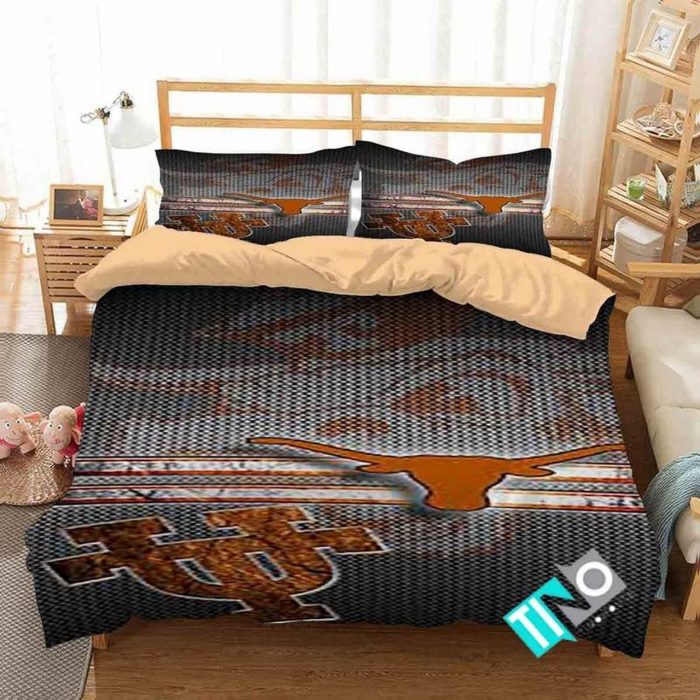 NCAA Texas Longhorns 2 Logo D 3D Duvet Cover Bedding Sets