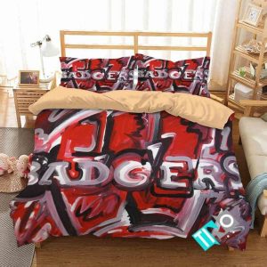 NCAA Wisconsin Badgers 2 Logo N 3D Duvet Cover Bedding Sets