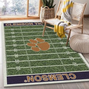 NFL Fans Clemson Tigers Home Field Area Rug Carpet Living Room And Bedroom Rug