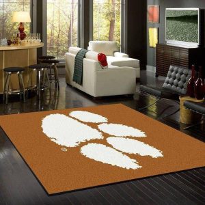 NFL Football Clemson Tigers Area Rug Living Room And Bed Room Rug Home Decor Floor Decor