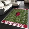 NFL Football Fans Arkansas Razorbacks Home Field Area Rug Sport Home Decor