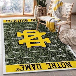 NFL Football Fans Notre Dame Fighting Irish Home Field Area Rug Sport Home Decor