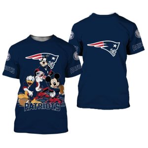 NFL New England Patriots Disney Mickey Mouse And Friends For Fan 3D T Shirt Sweater Zip Hoodie Bomber Jacket