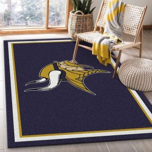 NFL Spirit Minnesota Vikings Area Rug Living Room And Bed Room Rug