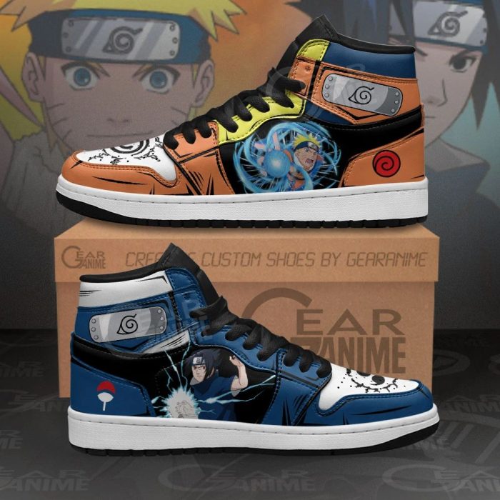 Naruto and Sasuke Sneakers Skill Custom Naruto Anime Shoes