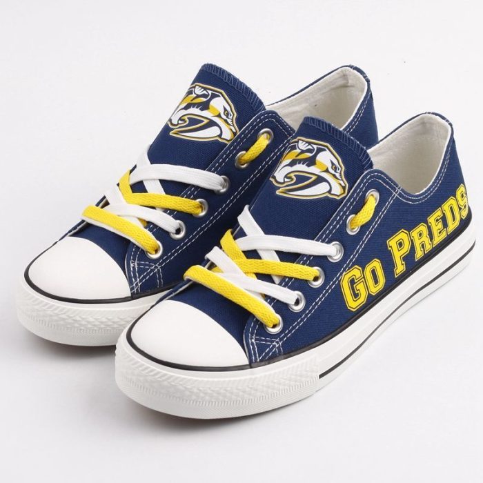 Nashville Predators NHL Hockey 2 Gift For Fans Low Top Custom Canvas Shoes