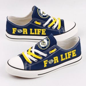 Nashville Predators NHL Hockey For Life Gift For Fans Low Top Custom Canvas Shoes