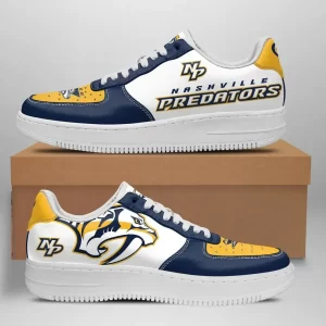 Nashville Predators Nike Air Force Shoes Unique Hockey Custom Sneakers