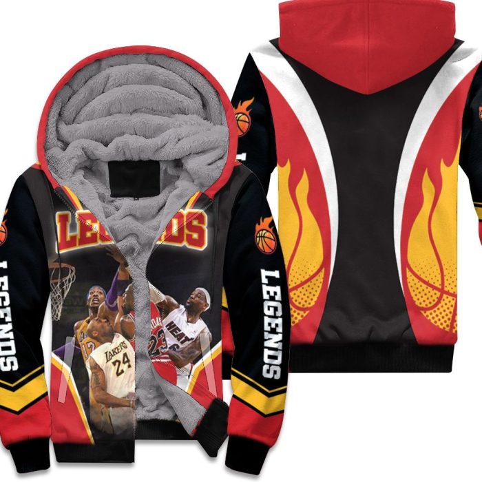 Nba Legend Jumpshot In Basket Unisex Fleece Hoodie