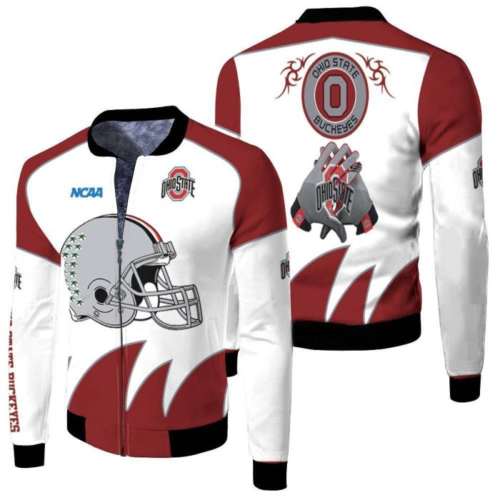 Ncaa Ohio State Buckeyes For Buckeyes Fan Polo 3D Tee 3D Fleece Bomber Jacket