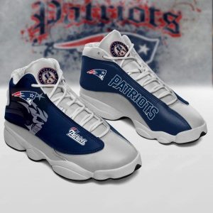 New England Patriots Air Jordan 13 Custom Sneakers Baseball