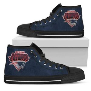 New England Patriots NFL Custom Canvas High Top Shoes