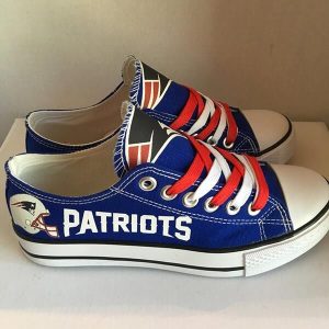 New England Patriots NFL Football 4 Gift For Fans Low Top Custom Canvas Shoes