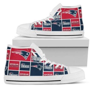 New England Patriots Nfl Football 3 Custom Canvas High Top Shoes