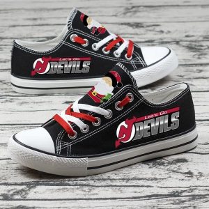New Jersey Devils NHL Hockey 3 Gift For Fans Low Top Custom Canvas Shoes