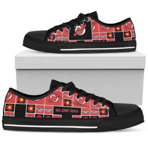New Jersey Devils NHL Hockey 4 Low Top Sneakers Low Top Shoes