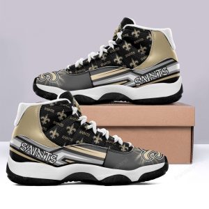 New Orleans Saints Air Jordan 11 Sneakers - High Top Basketball Shoes For Fan