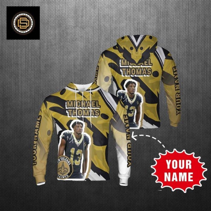 New Orleans Saints Michael Thomas Gift For Fan Personalized 3D T Shirt Sweater Zip Hoodie Bomber Jacket