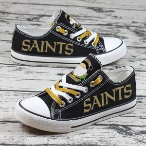 New Orleans Saints NFL Football 2 Gift For Fans Low Top Custom Canvas Shoes