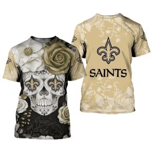 New Orleans Saints Skull Gift For Fan 3D T Shirt Sweater Zip Hoodie Bomber Jacket