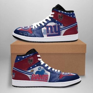 New York Giants 2 Air Jordan 1 Sport Custom Sneakers