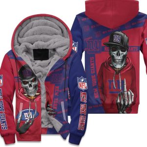 New York Giants Hiphop Skeleton Fan 3D Unisex Fleece Hoodie