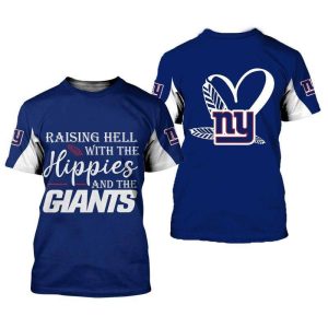 New York Giants Raising Hell With The Happies And The Giants Gift For Fan 3D T Shirt Sweater Zip Hoodie Bomber Jacket
