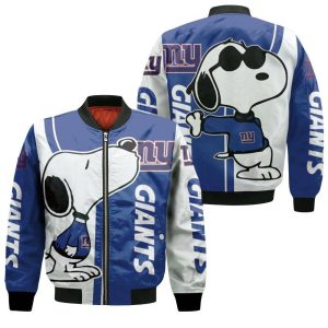 New York Giants Snoopy Lover 3D Printed Bomber Jacket