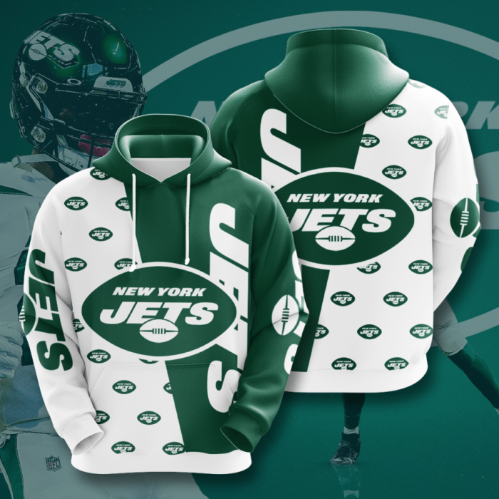 New York Jets 3D Hoodie