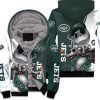 New York Jets Jack Skellington And Zero Unisex Fleece Hoodie