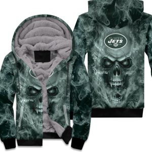 New York Jets Nfl Fans Skull Unisex Fleece Hoodie