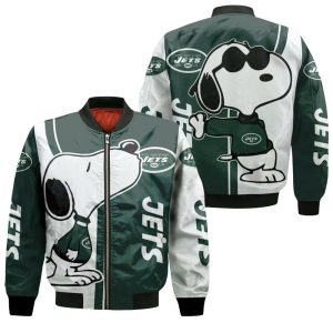 New York Jets Snoopy Lover 3D Printed Bomber Jacket