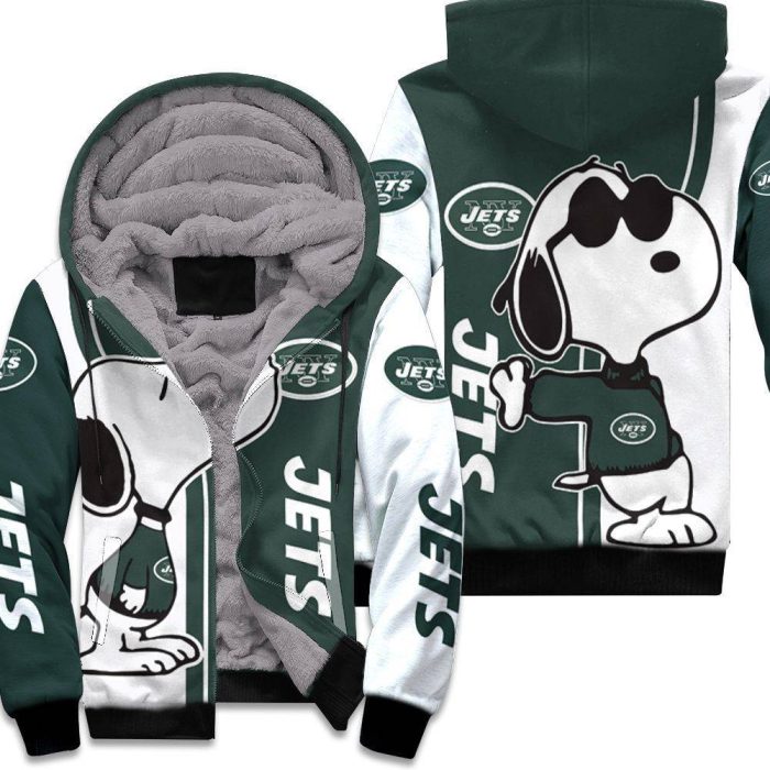 New York Jets Snoopy Lover 3D Printed Unisex Fleece Hoodie