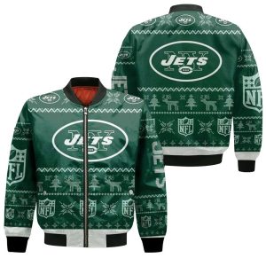 New York Jets Ugly Christmas 3D Bomber Jacket