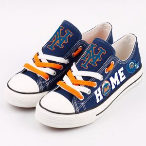 New York Mets MLB Baseball Home Gift For Fans Low Top Custom Canvas Shoes