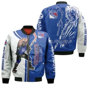 New York Rangers And Zombie For Fans Bomber Jacket