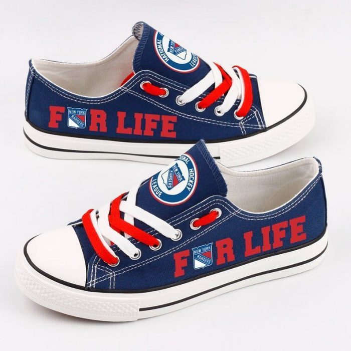 New York Rangers NHL Hockey For Life Gift For Fans Low Top Custom Canvas Shoes
