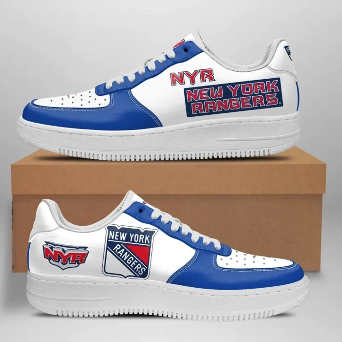 New York Rangers Nike Air Force Shoes Unique Hockey Custom Sneakers