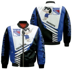 New York Rangers Snoopy For Fans 3D Bomber Jacket