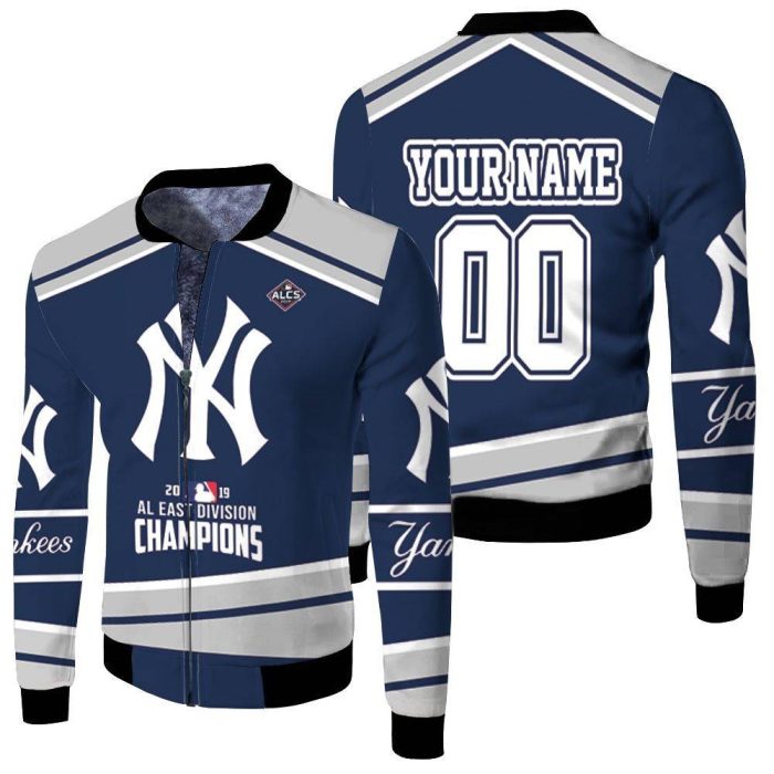 New York Yankees Al East Division Champions MLB Fans 3D Personalized Fleece Bomber Jacket