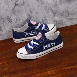 New York Yankees MLB Baseball 5 Gift For Fans Low Top Custom Canvas Shoes