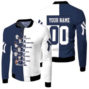 New York Yankees Team Member Signed 3D Personalized Fleece Bomber Jacket