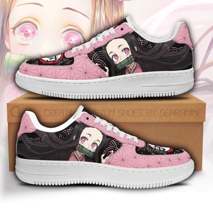 Nezuko Nike Air Force Shoes Unique Demon Slayer Anime Custom Sneakers