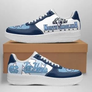 North Carolina Tar Heels Nike Air Force Shoes Unique Football Custom Sneakers