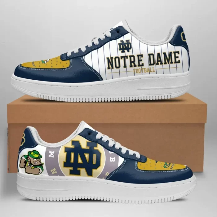 Notre Dame Fighting Irish Nike Air Force Shoes Unique Football Custom Sneakers