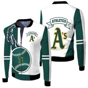 Oakland Athletics 3D Fleece Bomber Jacket