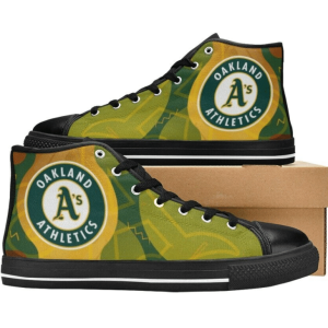Oakland Athletics MLB Baseball 2 Custom Canvas High Top Shoes