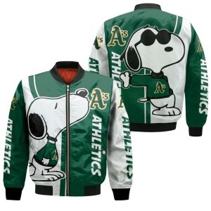 Oakland Athletics Snoopy Lover 3D Printed Bomber Jacket